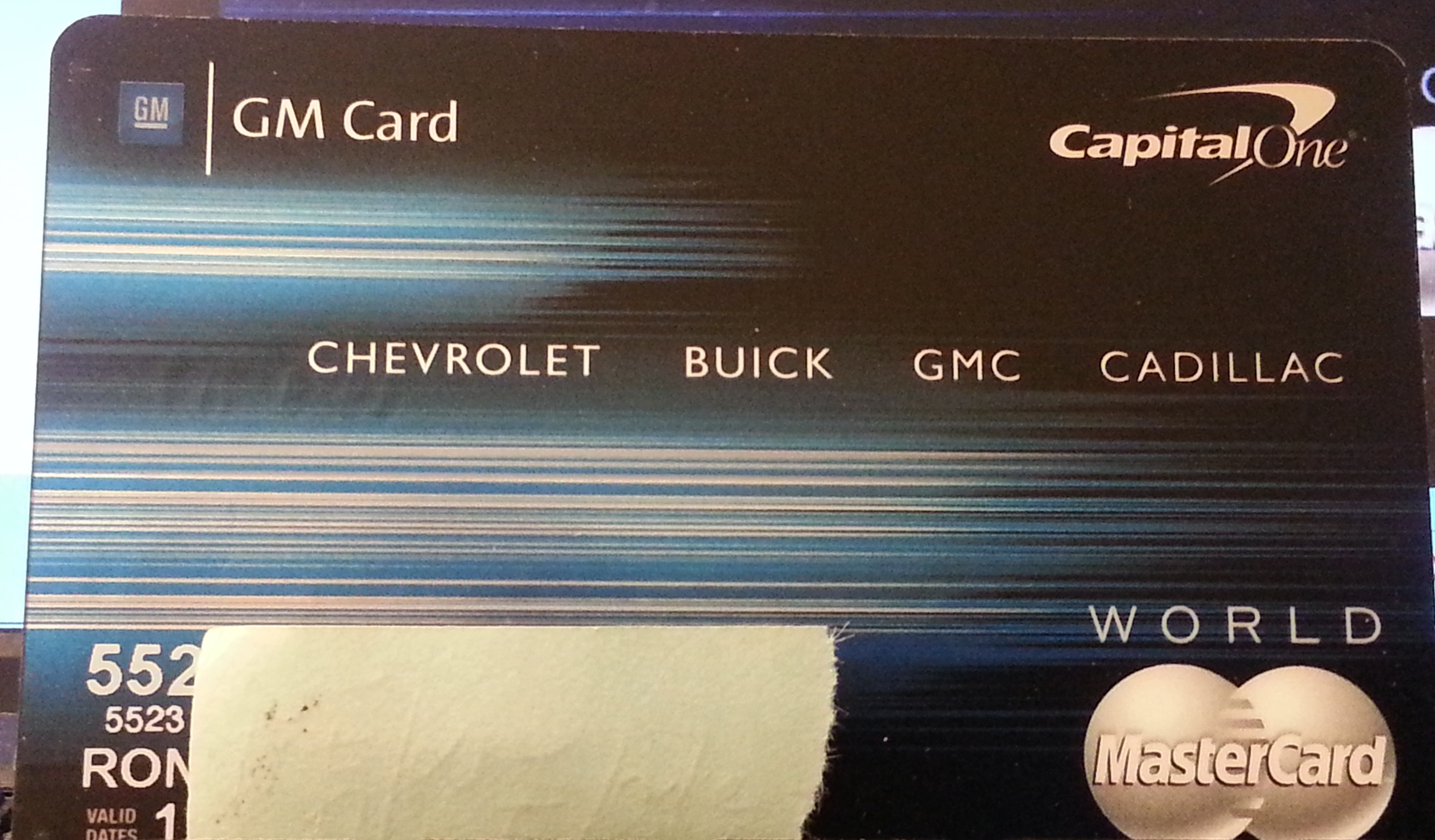 gm capital one credit card login